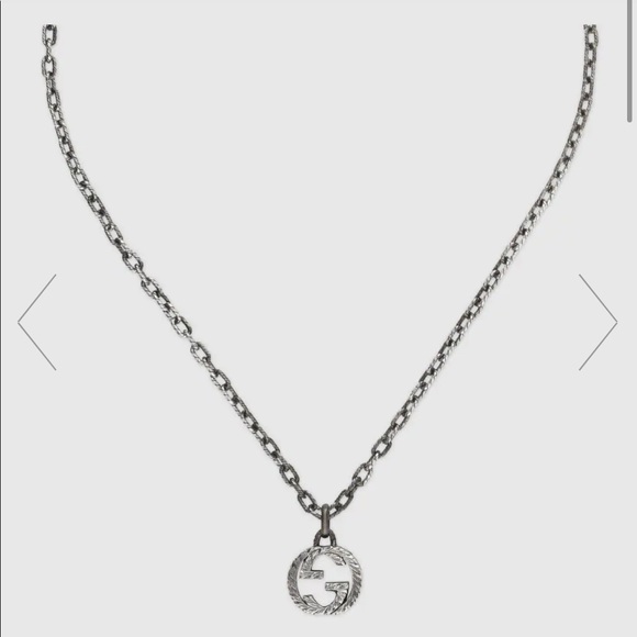 Interlocking G pendant necklace authentic gucci - Picture 1 of 3